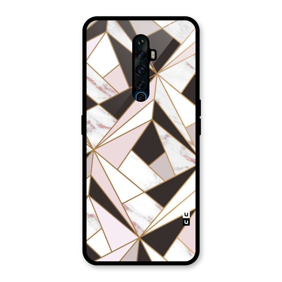 Abstract Corners Glass Back Case for Oppo Reno2 F