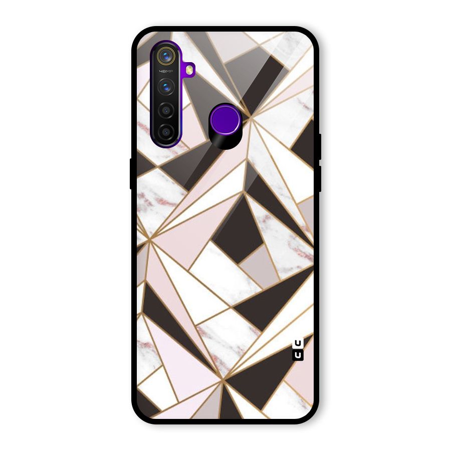 Abstract Corners Glass Back Case for Realme 5 Pro
