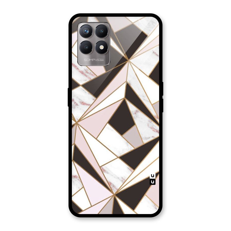 Abstract Corners Glass Back Case for Realme 8i