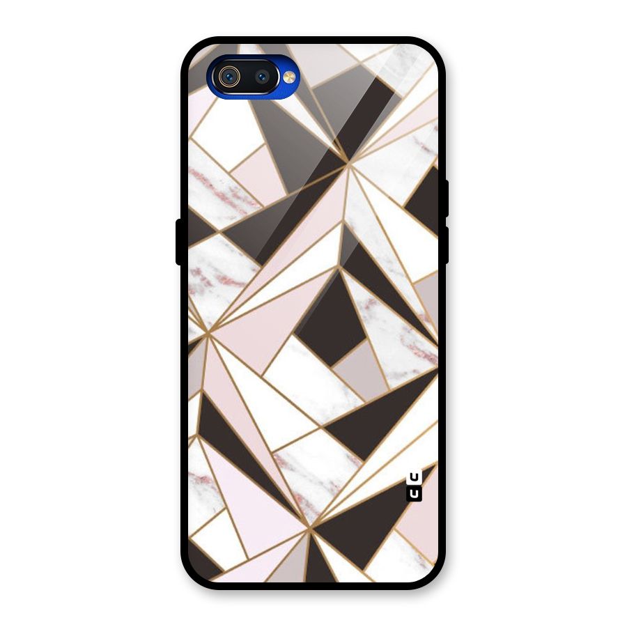Abstract Corners Glass Back Case for Realme C2