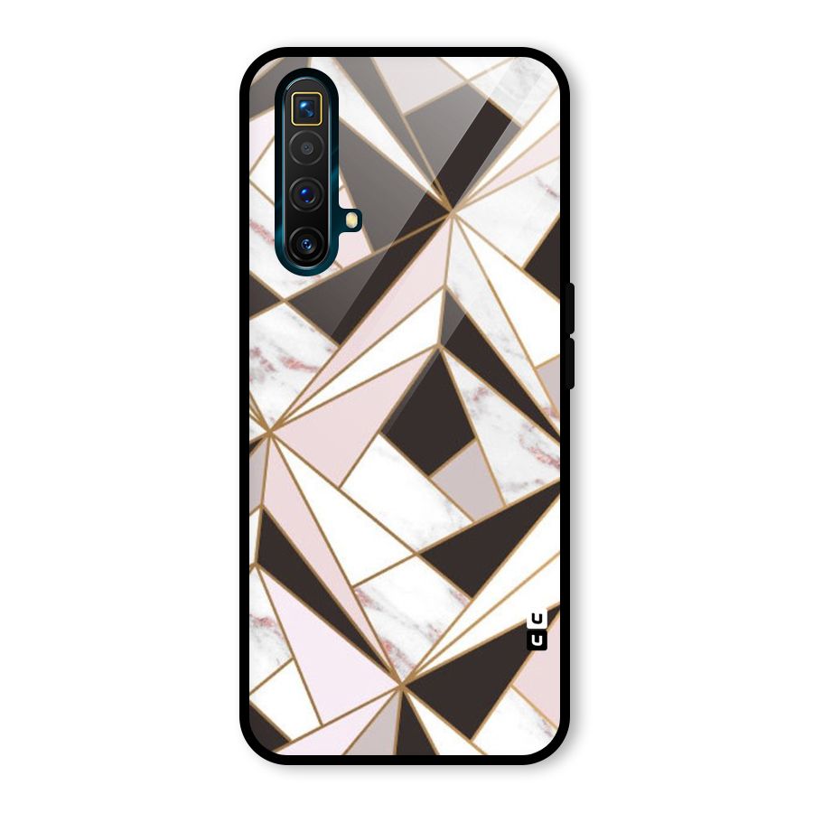 Abstract Corners Glass Back Case for Realme X3