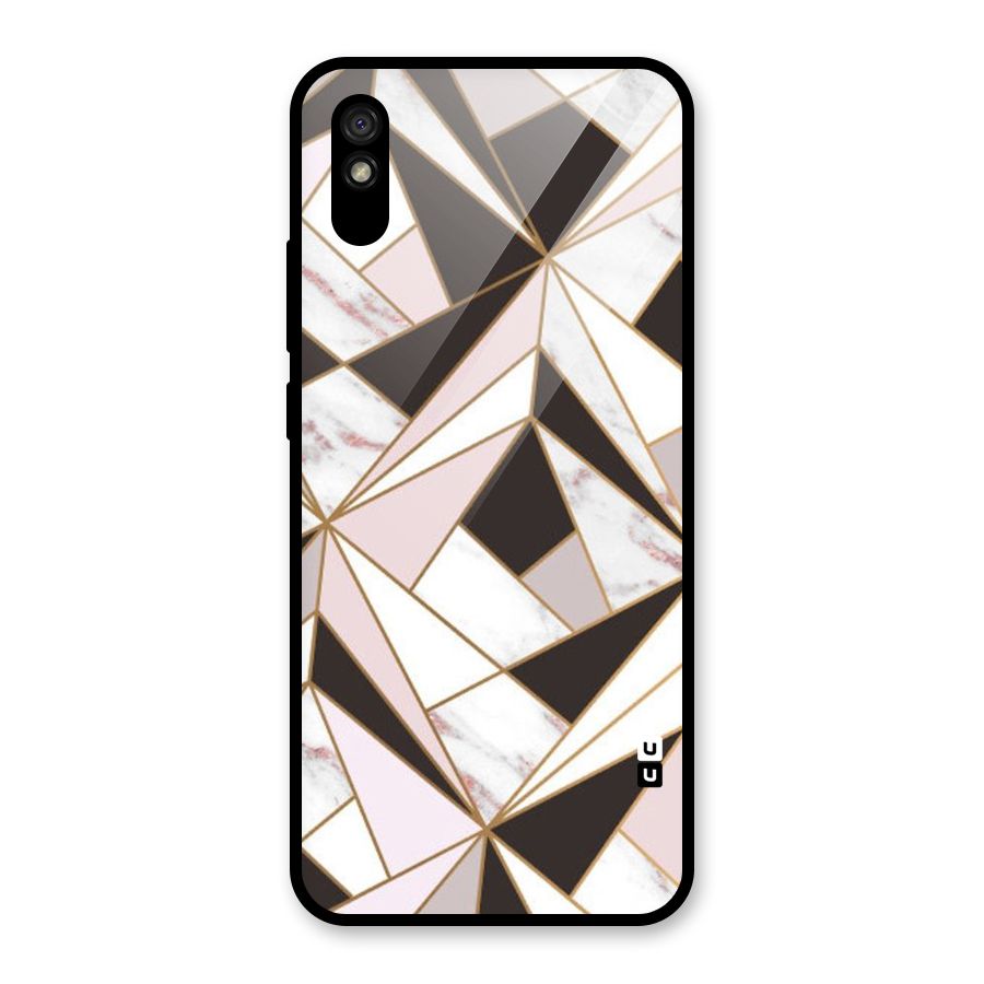 Abstract Corners Glass Back Case for Redmi 9A