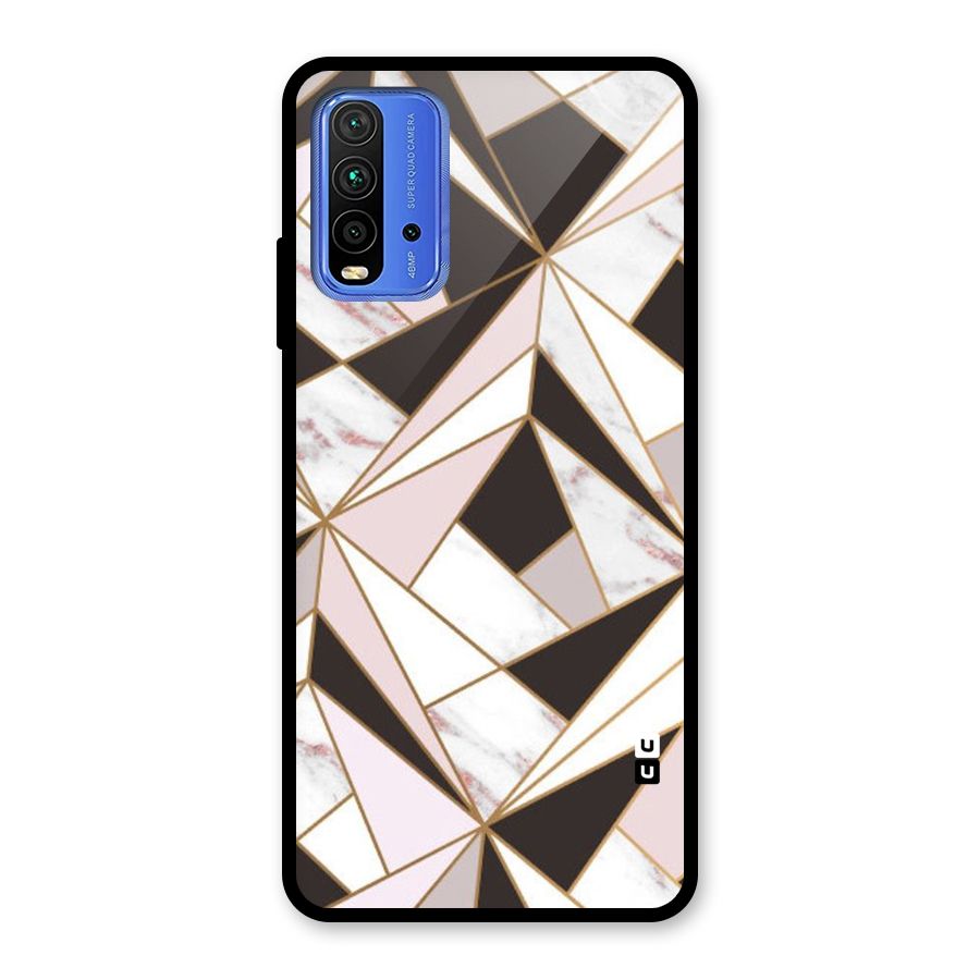 Abstract Corners Glass Back Case for Redmi 9 Power