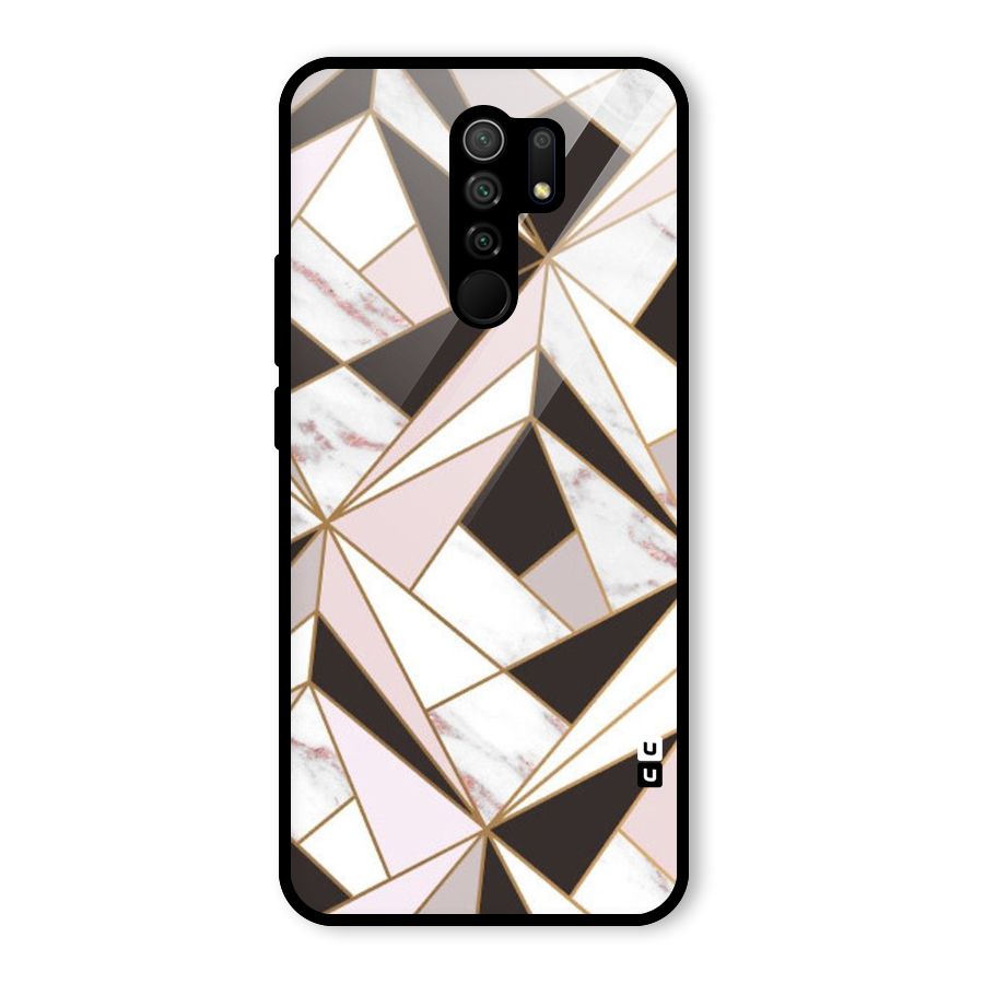 Abstract Corners Glass Back Case for Redmi 9 Prime