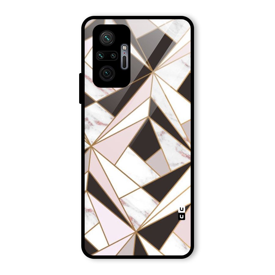 Abstract Corners Glass Back Case for Redmi Note 10 Pro Max