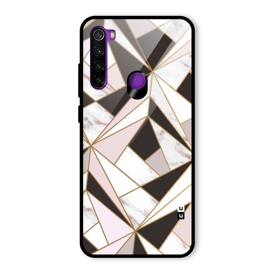 Abstract Corners Glass Back Case for Redmi Note 8