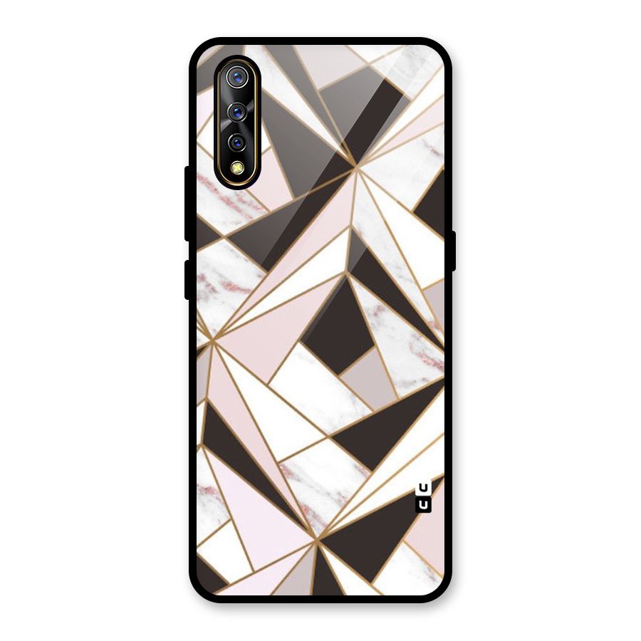 Abstract Corners Glass Back Case for Vivo S1