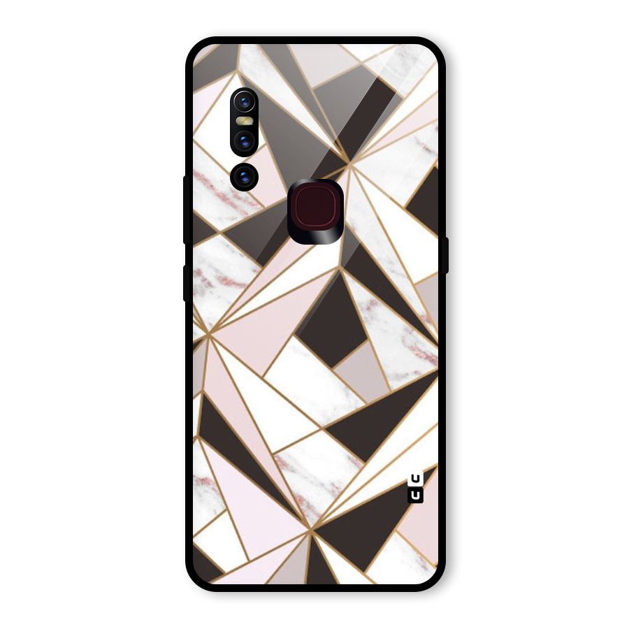 Abstract Corners Glass Back Case for Vivo V15