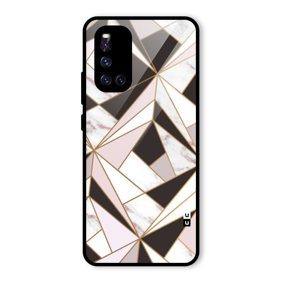 Abstract Corners Glass Back Case for Vivo V19