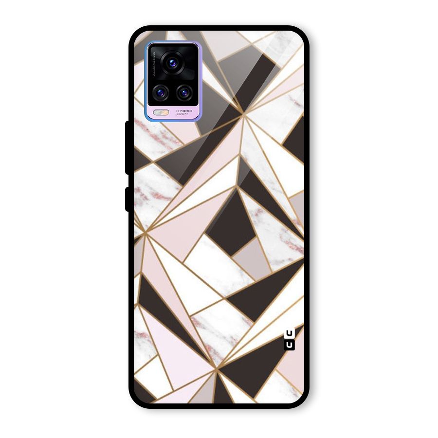 Abstract Corners Glass Back Case for Vivo V20 Pro