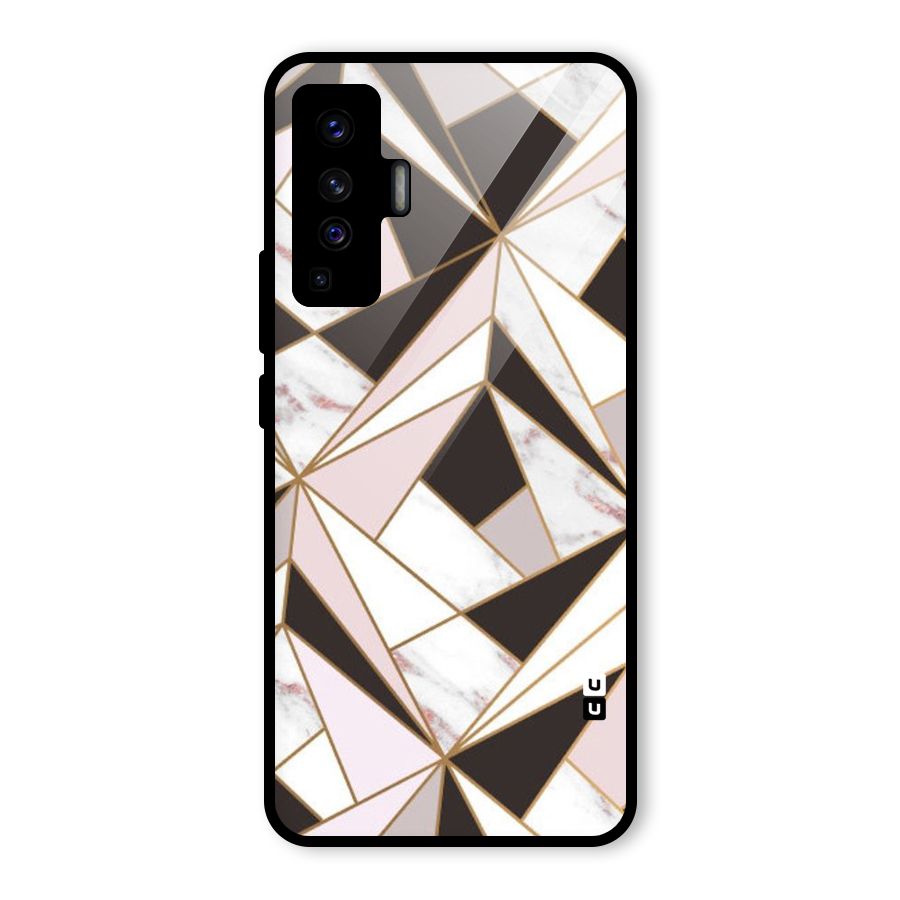 Abstract Corners Glass Back Case for Vivo X50