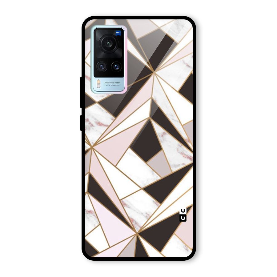 Abstract Corners Glass Back Case for Vivo X60