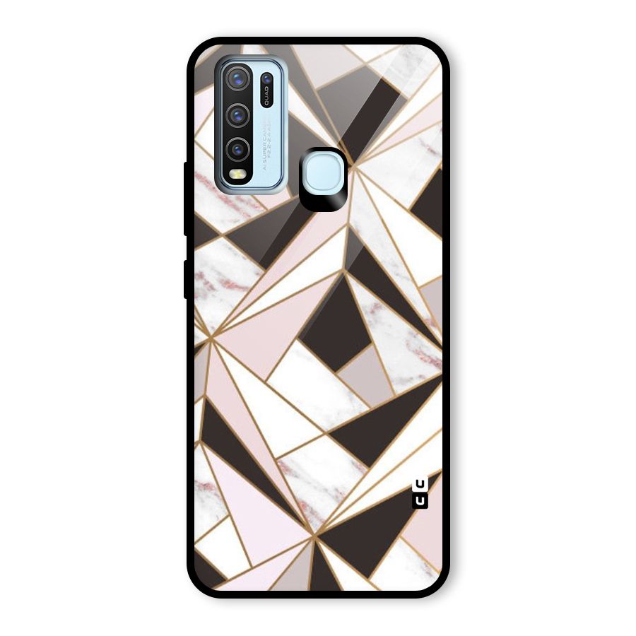 Abstract Corners Glass Back Case for Vivo Y30