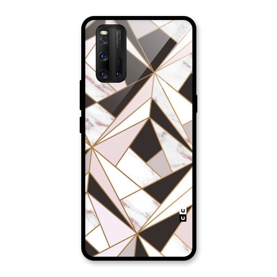 Abstract Corners Glass Back Case for Vivo iQOO 3
