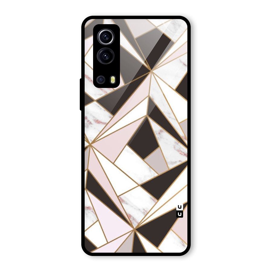 Abstract Corners Glass Back Case for Vivo iQOO Z3