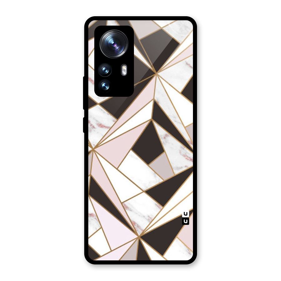 Abstract Corners Glass Back Case for Xiaomi 12 Pro