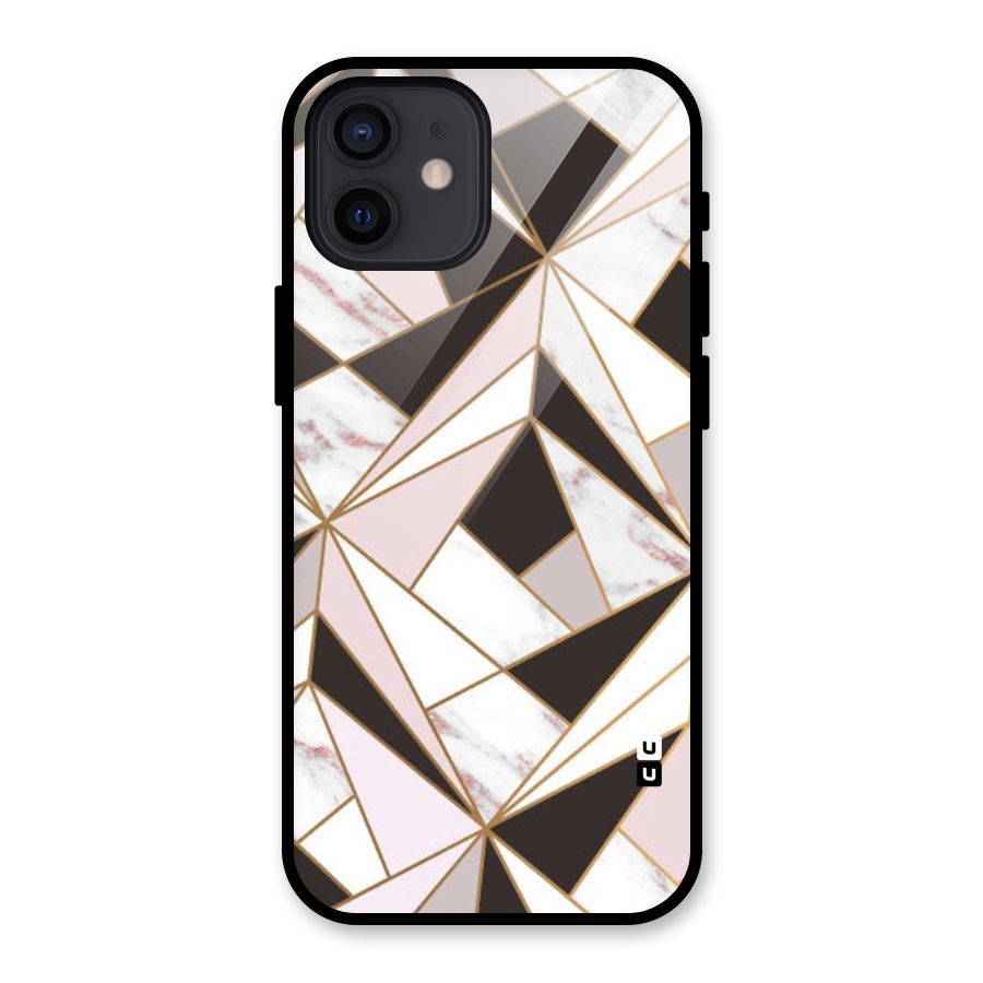Abstract Corners Glass Back Case for iPhone 12