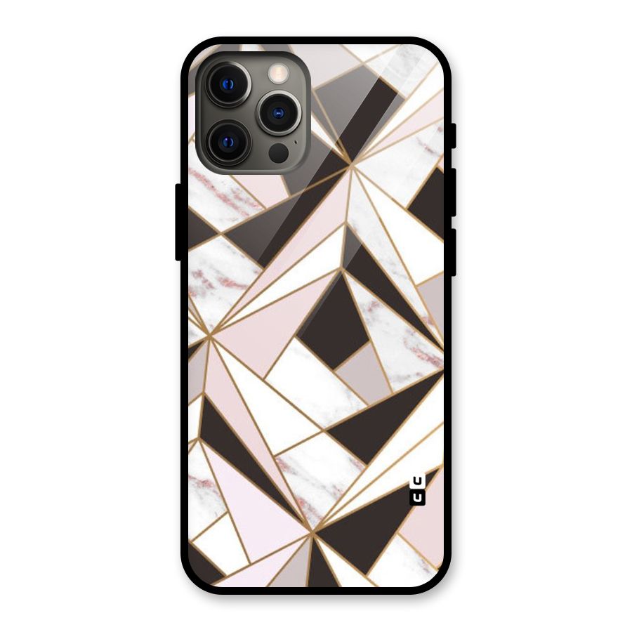 Abstract Corners Glass Back Case for iPhone 12 Pro Max