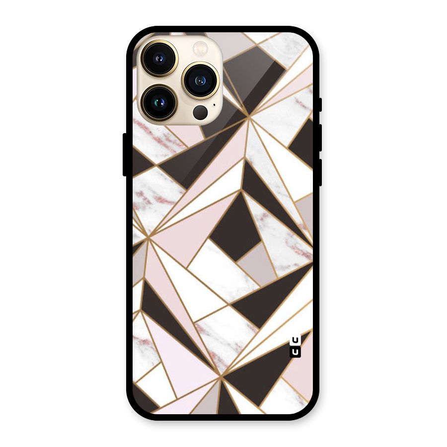 Abstract Corners Glass Back Case for iPhone 13 Pro Max