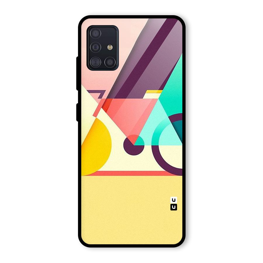 Abstract Cycle Glass Back Case for Galaxy A51
