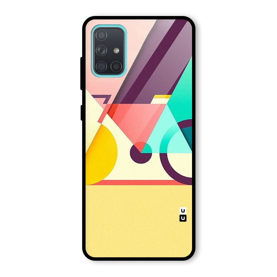 Abstract Cycle Glass Back Case for Galaxy A71