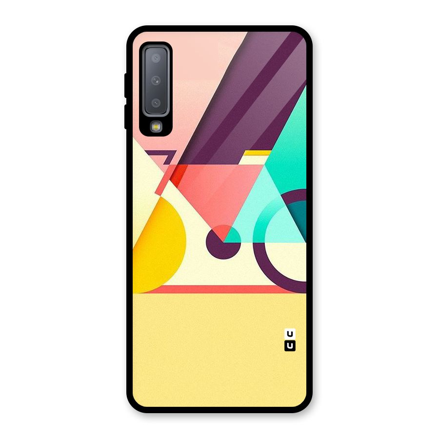 Abstract Cycle Glass Back Case for Galaxy A7 (2018)