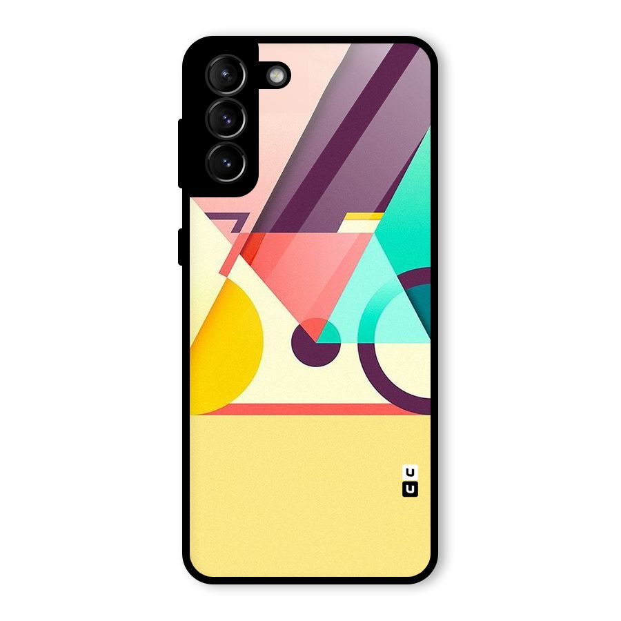 Abstract Cycle Glass Back Case for Galaxy S21 Plus