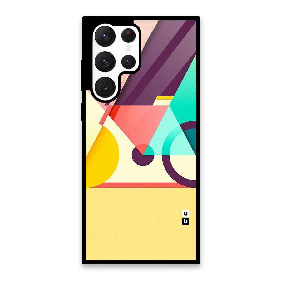 Abstract Cycle Glass Back Case for Galaxy S22 Ultra 5G