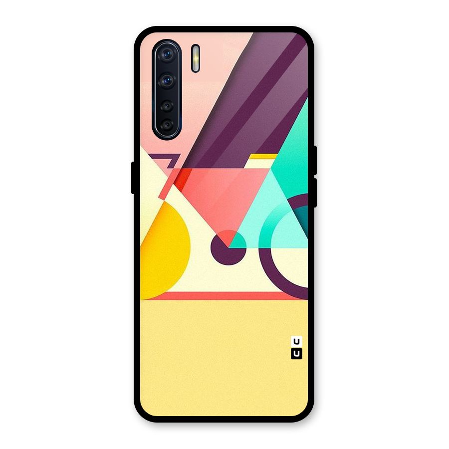 Abstract Cycle Glass Back Case for Oppo F15
