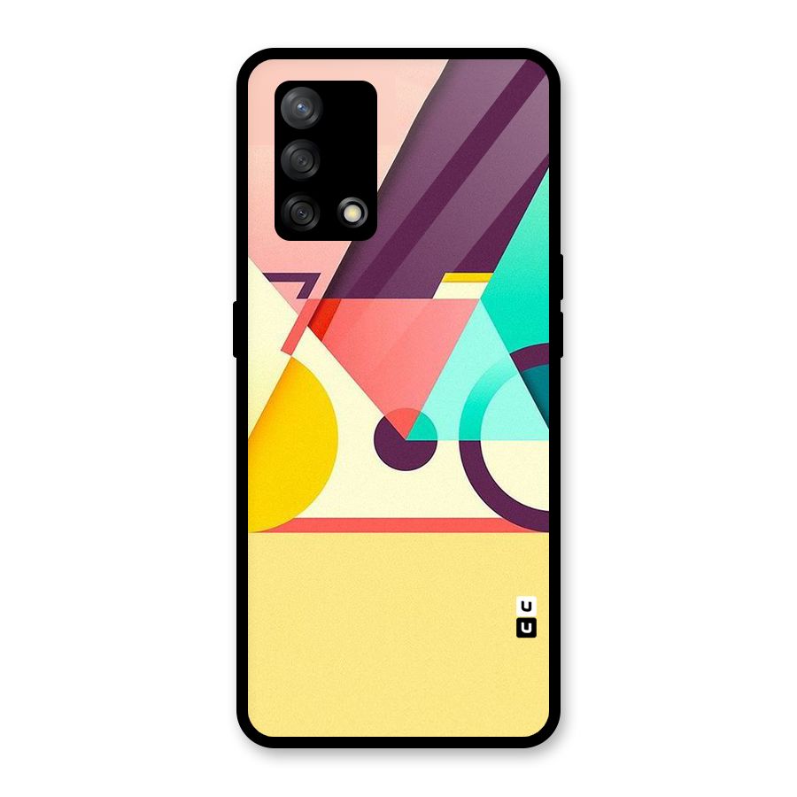 Abstract Cycle Glass Back Case for Oppo F19