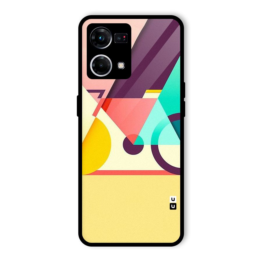 Abstract Cycle Glass Back Case for Oppo F21 Pro 4G