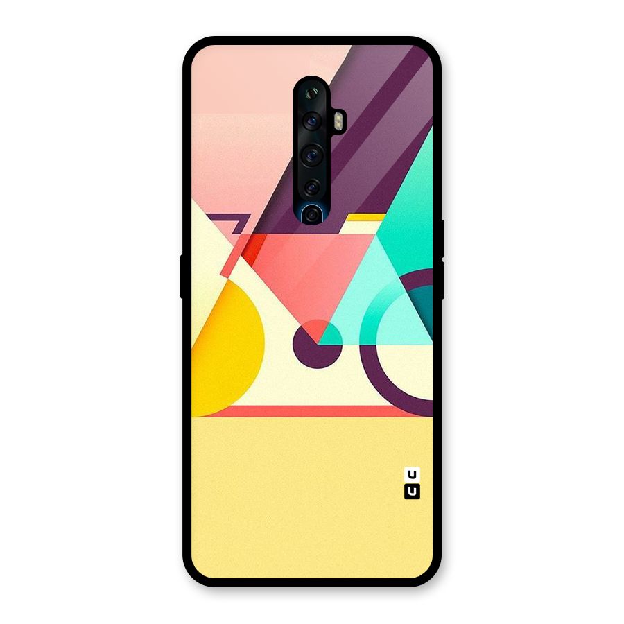 Abstract Cycle Glass Back Case for Oppo Reno2 F