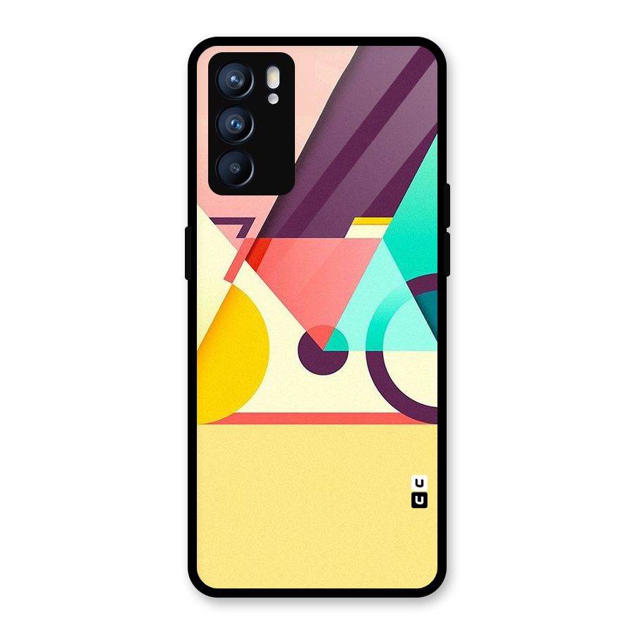 Abstract Cycle Glass Back Case for Oppo Reno6 5G
