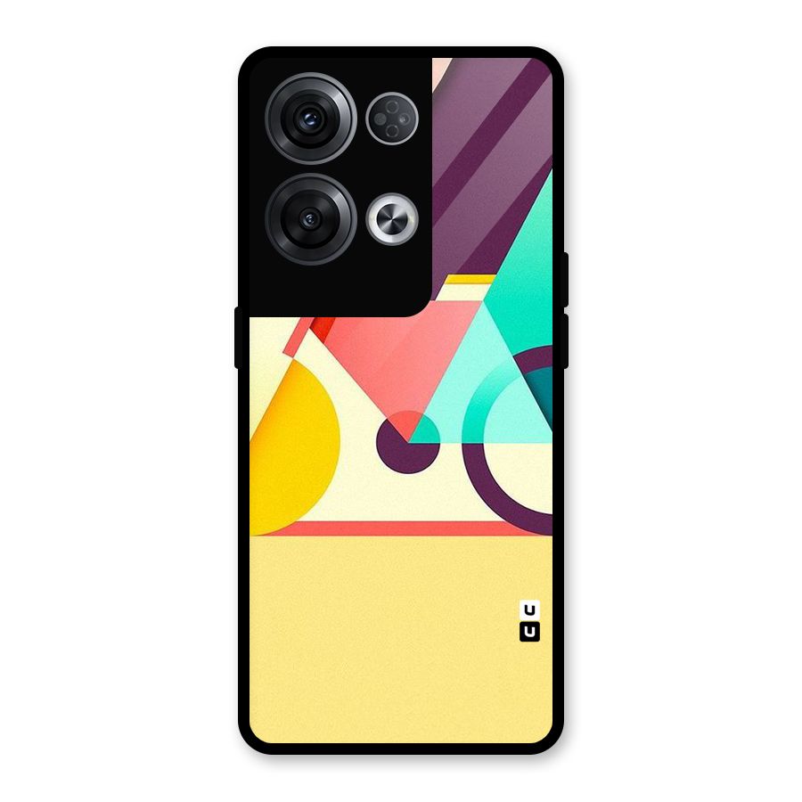 Abstract Cycle Glass Back Case for Oppo Reno8 Pro 5G