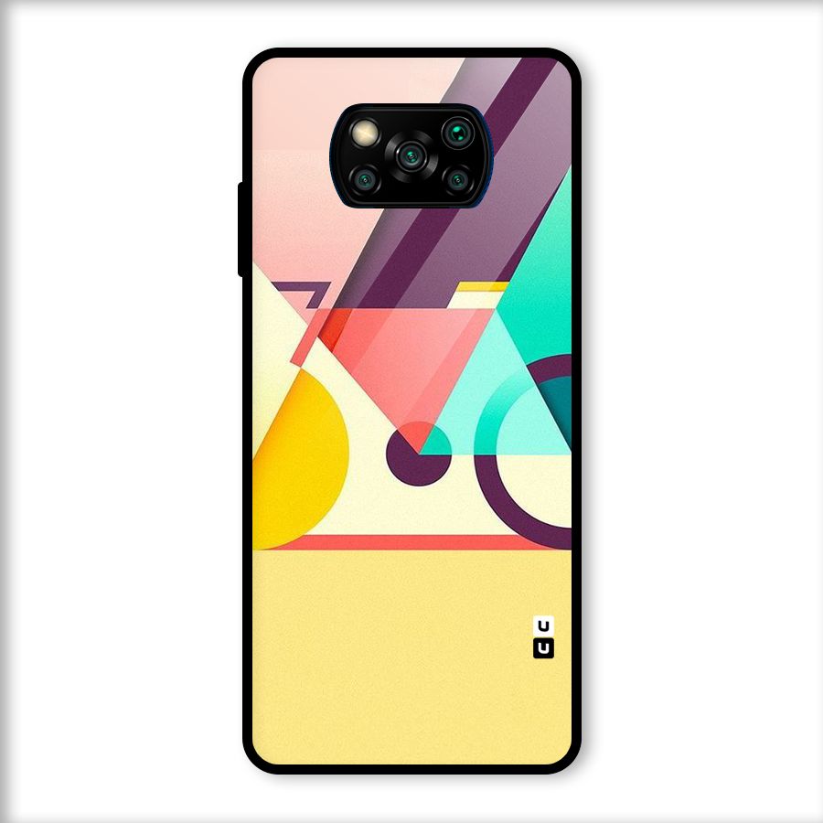 Abstract Cycle Glass Back Case for Poco X3