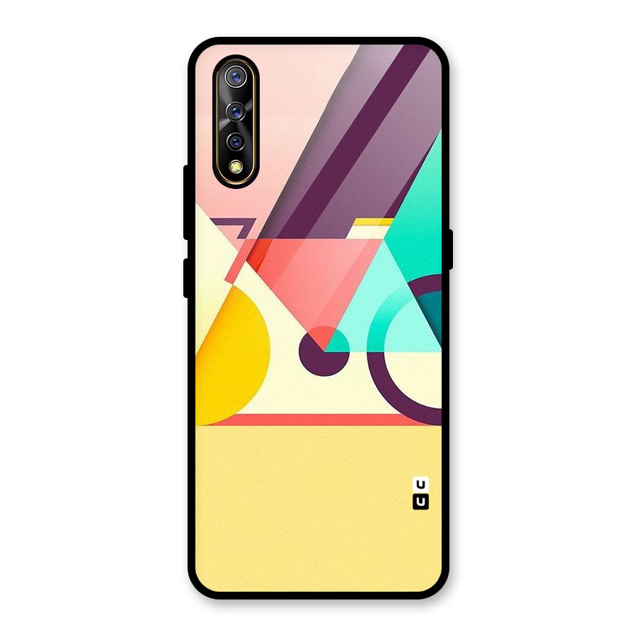 Abstract Cycle Glass Back Case for Vivo S1