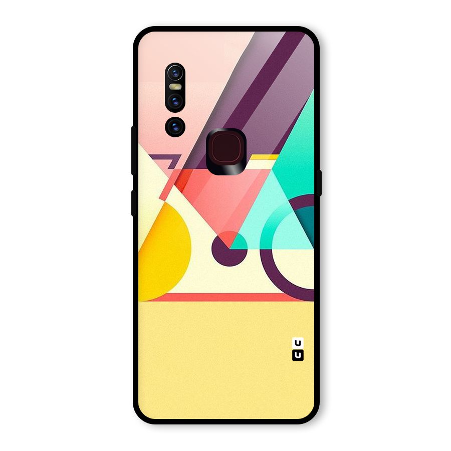 Abstract Cycle Glass Back Case for Vivo V15