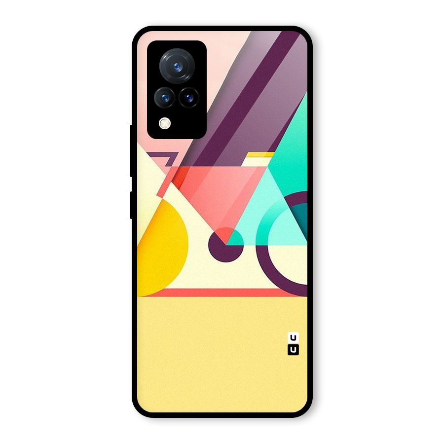 Abstract Cycle Glass Back Case for Vivo V21 5G