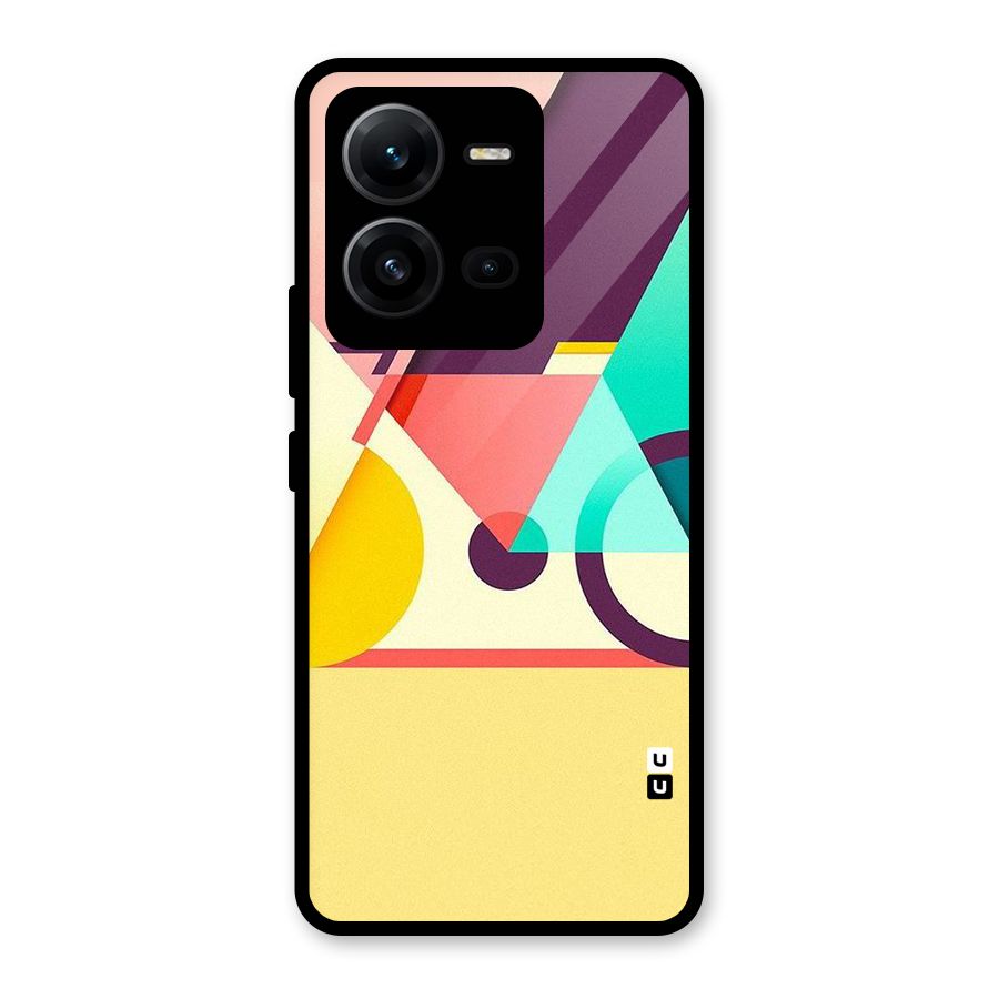 Abstract Cycle Glass Back Case for Vivo V25
