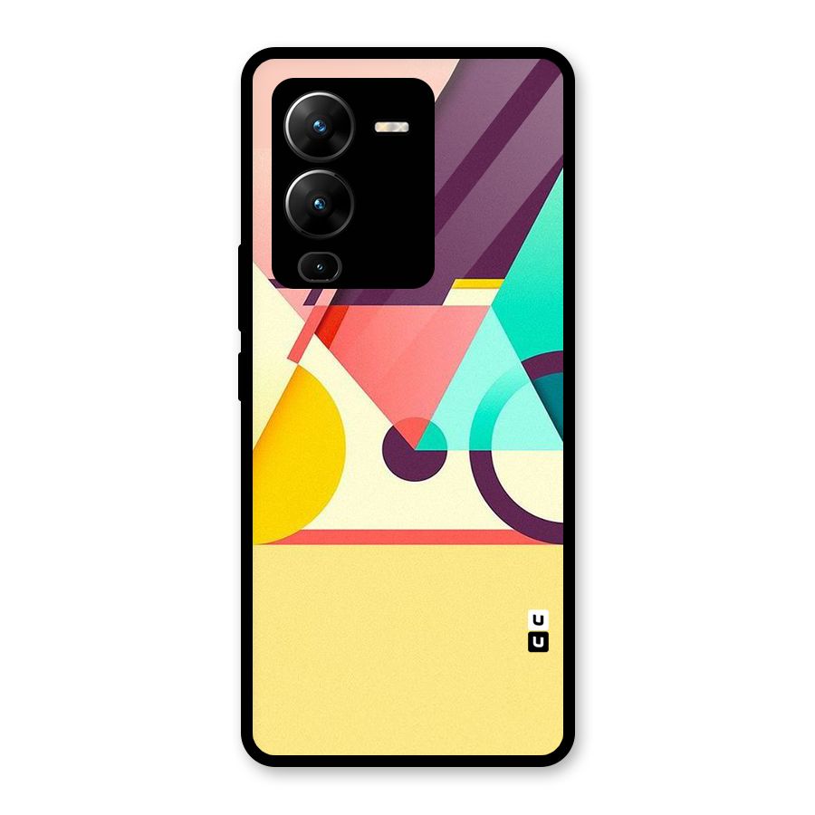 Abstract Cycle Glass Back Case for Vivo V25 Pro