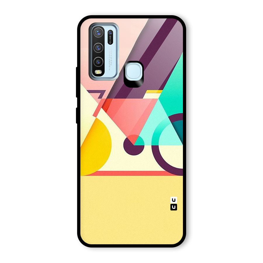 Abstract Cycle Glass Back Case for Vivo Y30