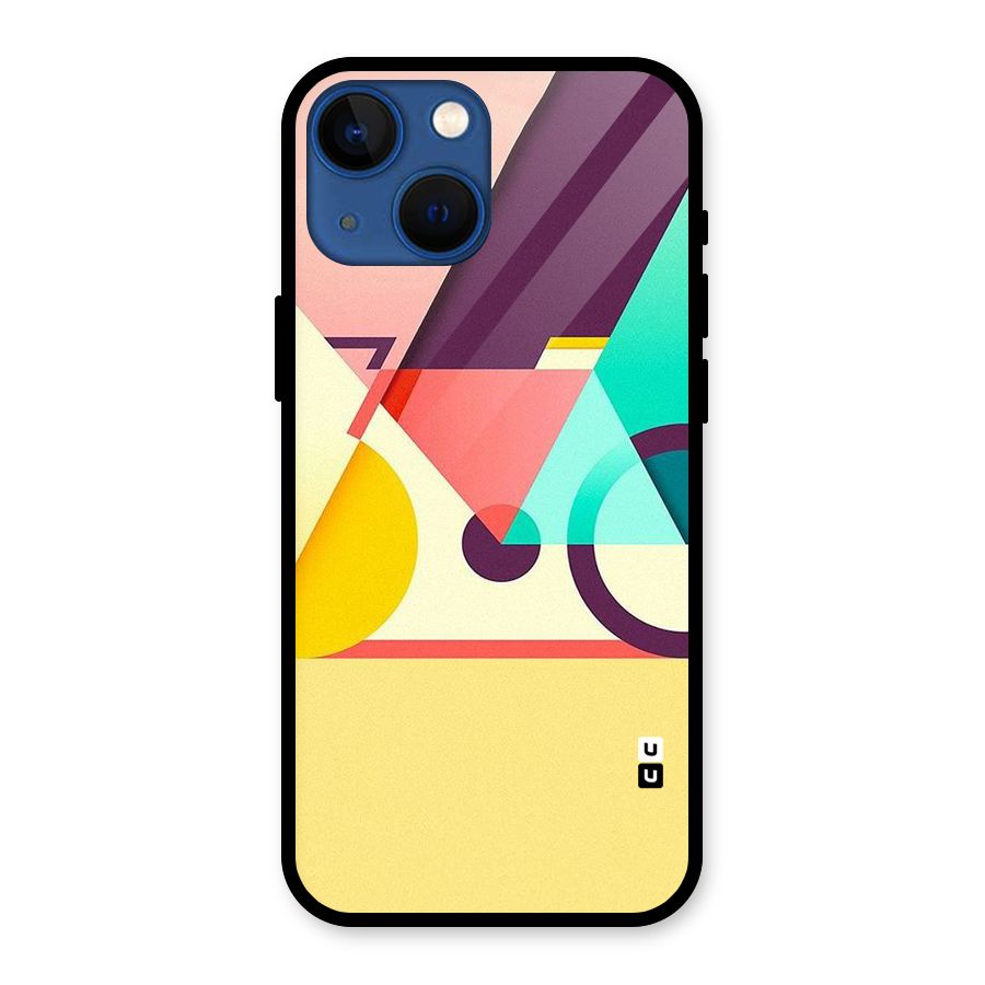 Abstract Cycle Glass Back Case for iPhone 13 Mini