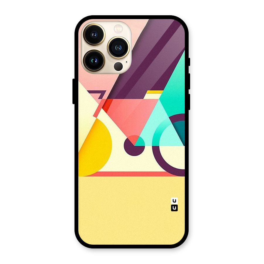 Abstract Cycle Glass Back Case for iPhone 13 Pro Max
