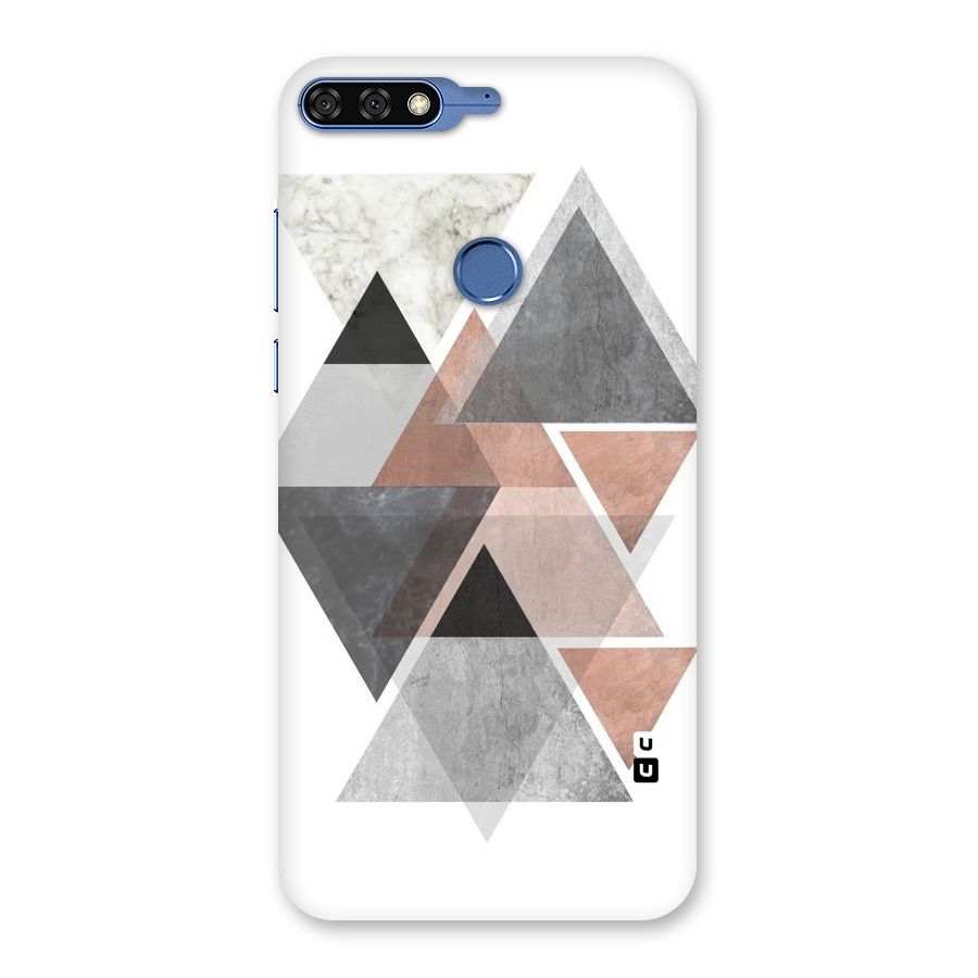 Abstract Diamond Pink Design Back Case for Honor 7C