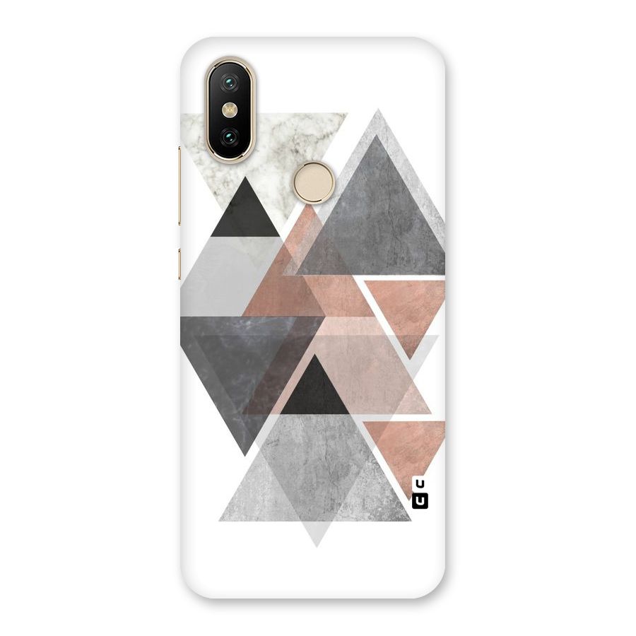Abstract Diamond Pink Design Back Case for Mi A2