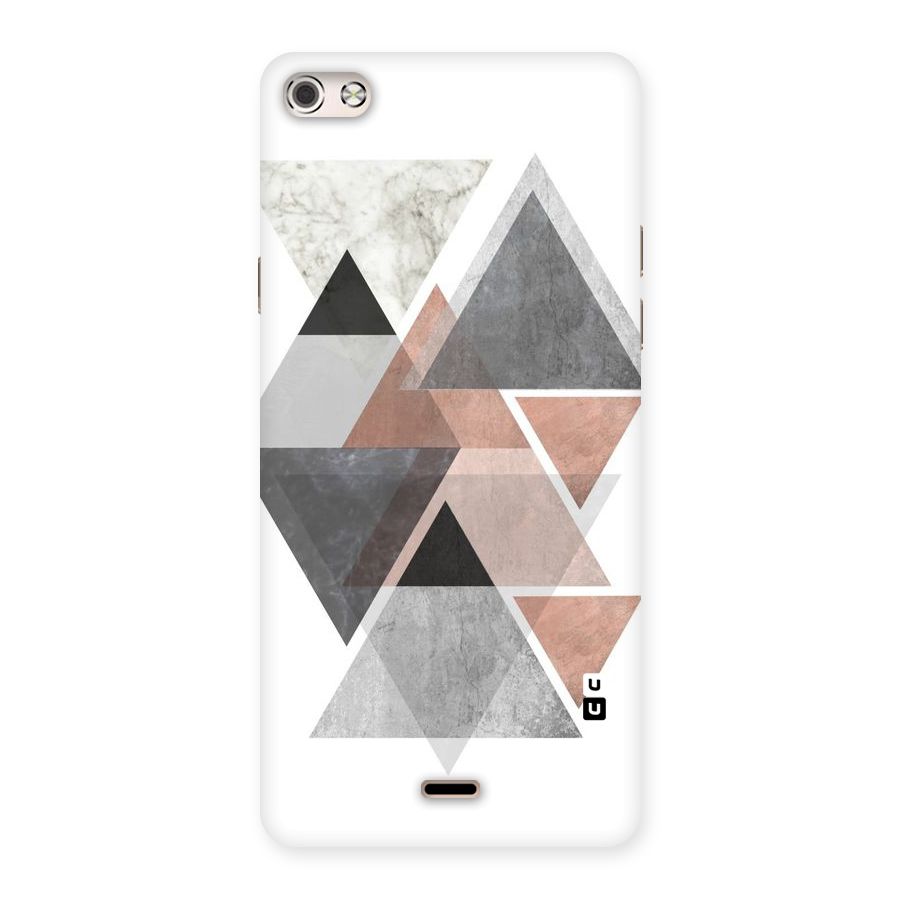 Abstract Diamond Pink Design Back Case for Micromax Canvas Silver 5