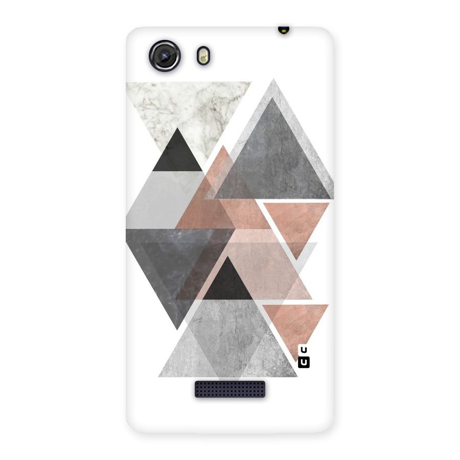 Abstract Diamond Pink Design Back Case for Micromax Unite 3