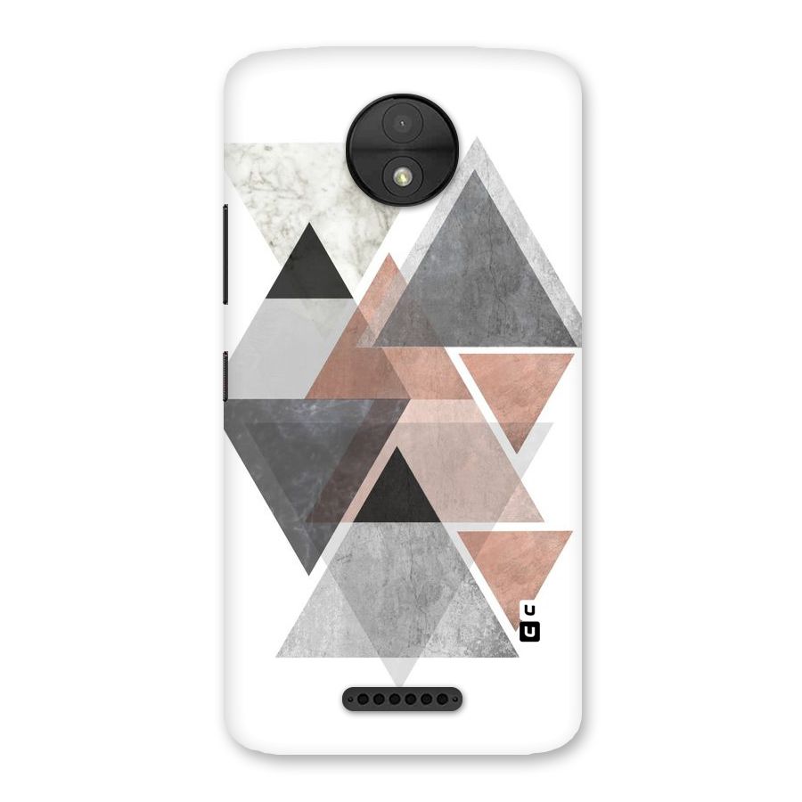 Abstract Diamond Pink Design Back Case for Moto C