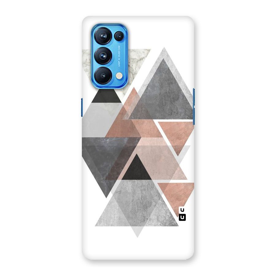 Abstract Diamond Pink Design Back Case for Oppo Reno5 Pro 5G