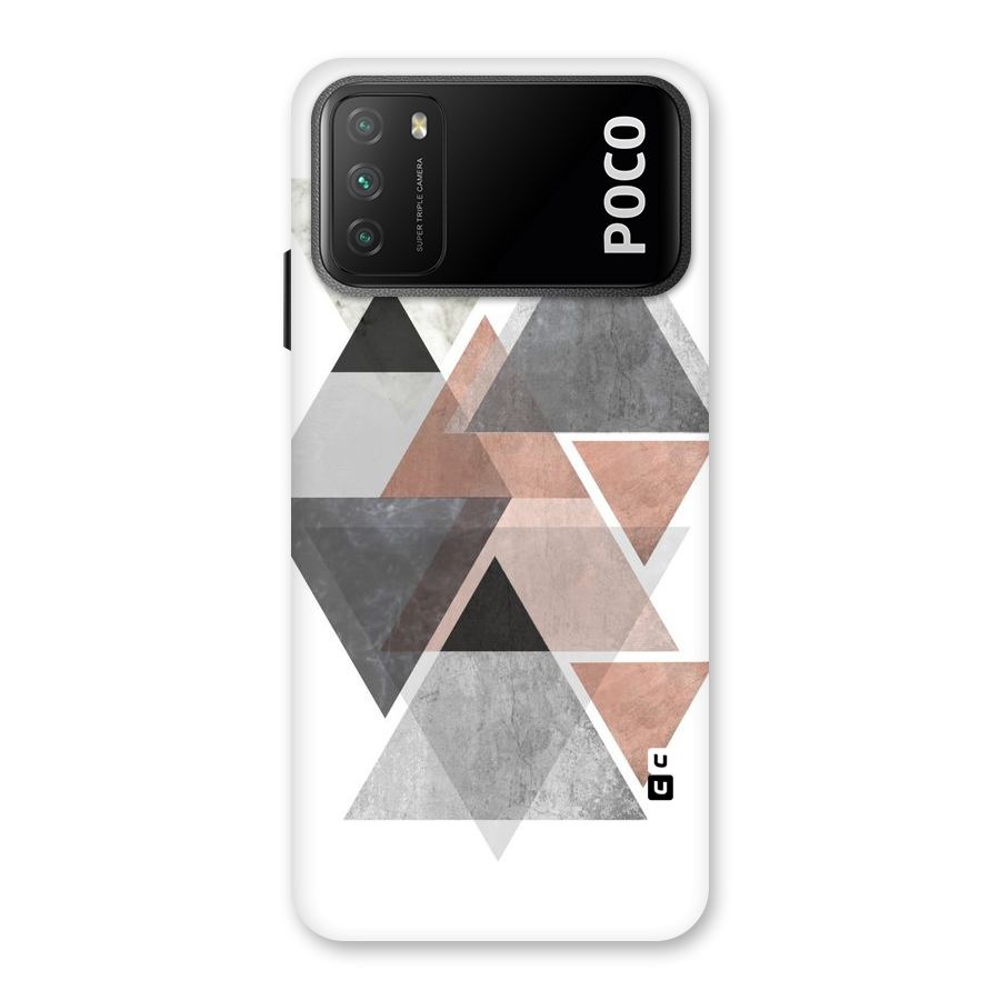 Abstract Diamond Pink Design Back Case for Poco M3